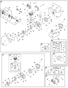 Engine Group - Sp33 Diagram and Parts List for SP33 1697286-A Briggs and Stratton Brush Cutter